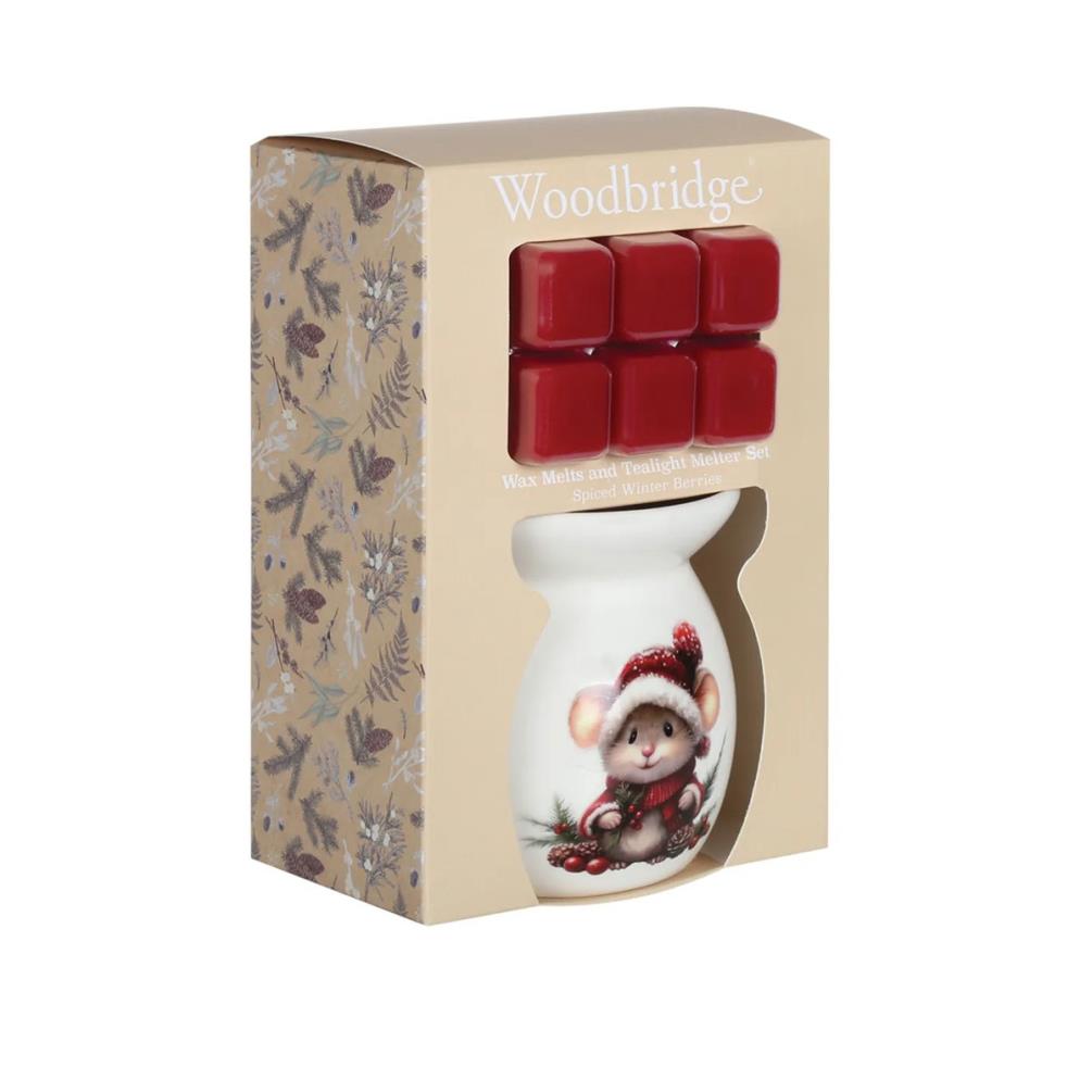 Woodbridge Christmas Mouse Wax Melt Warmer Gift Set £7.64
